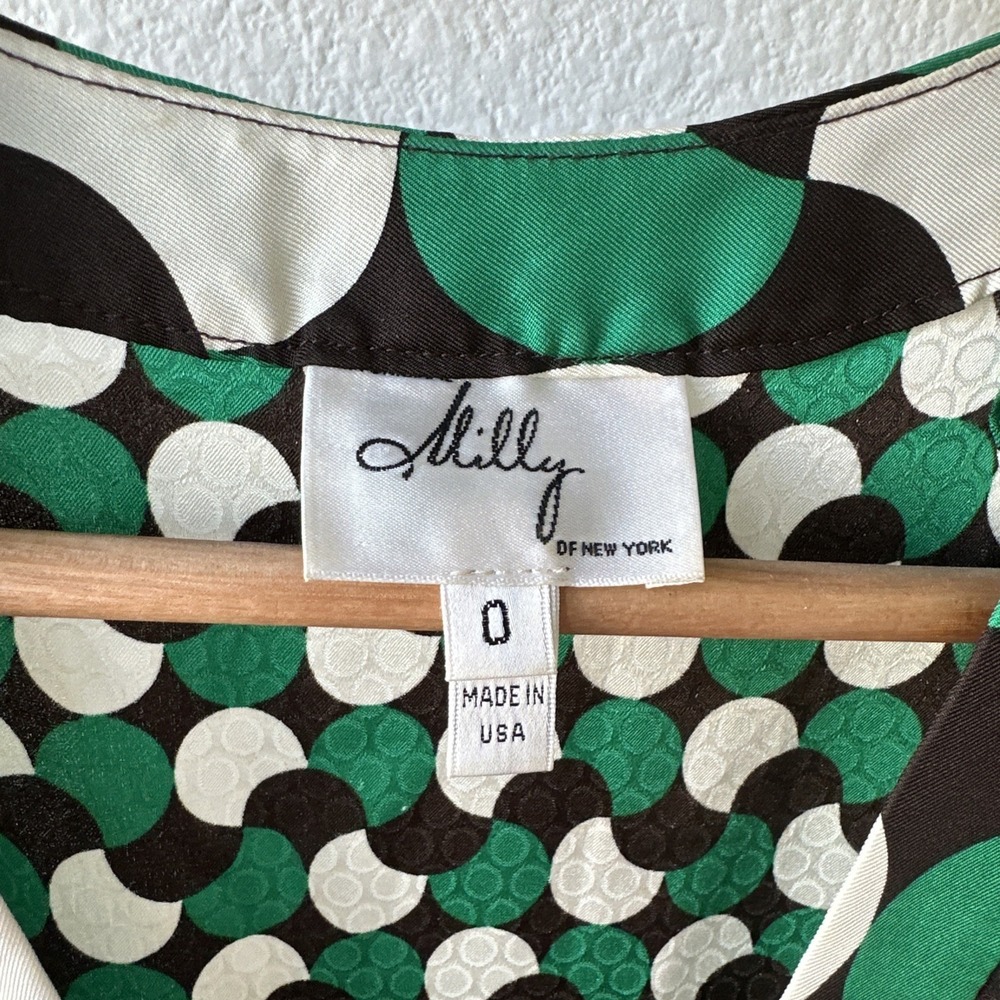 Milly By New York Retro Dress Size 0 Made In USA - Picture 2 of 7